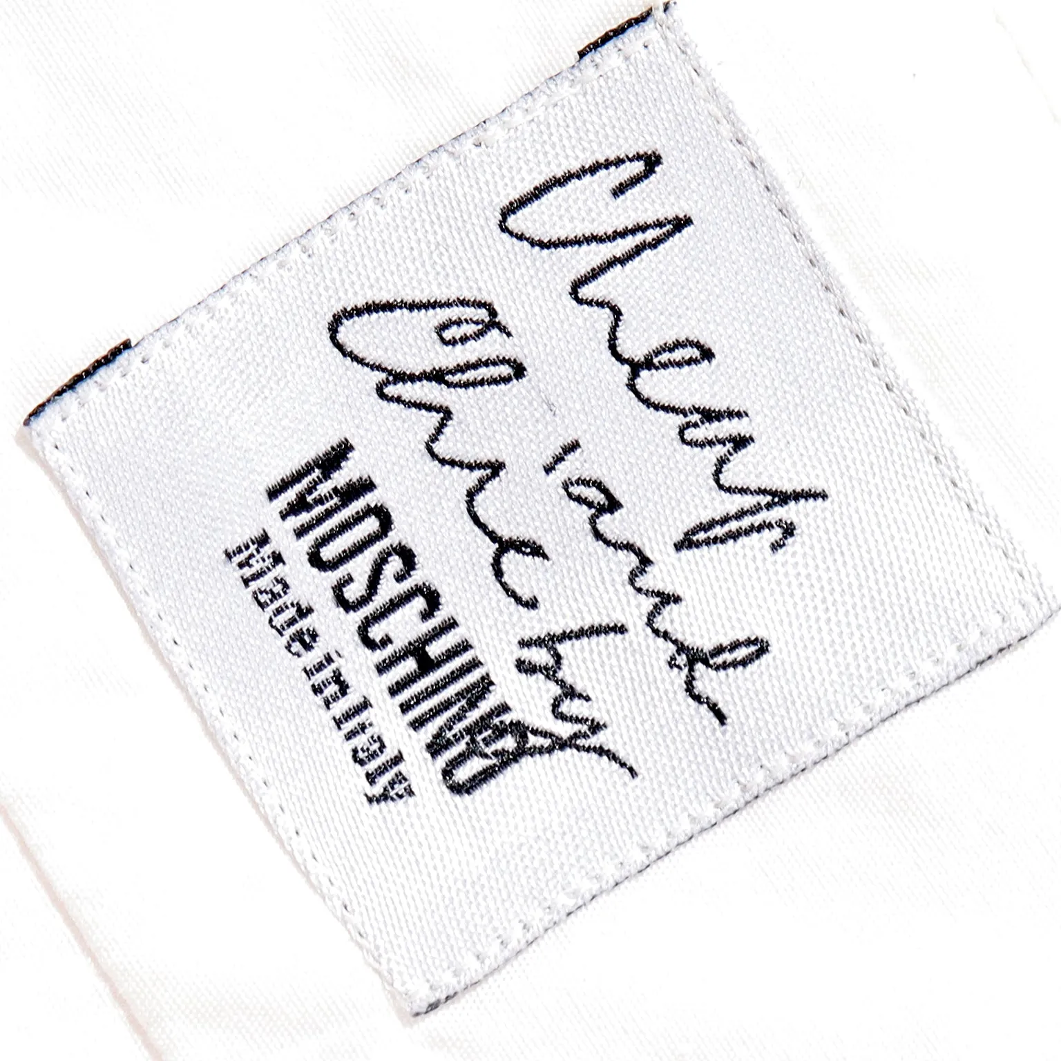 1980s Franco Moschino Whats Life About Button Down White Shirt