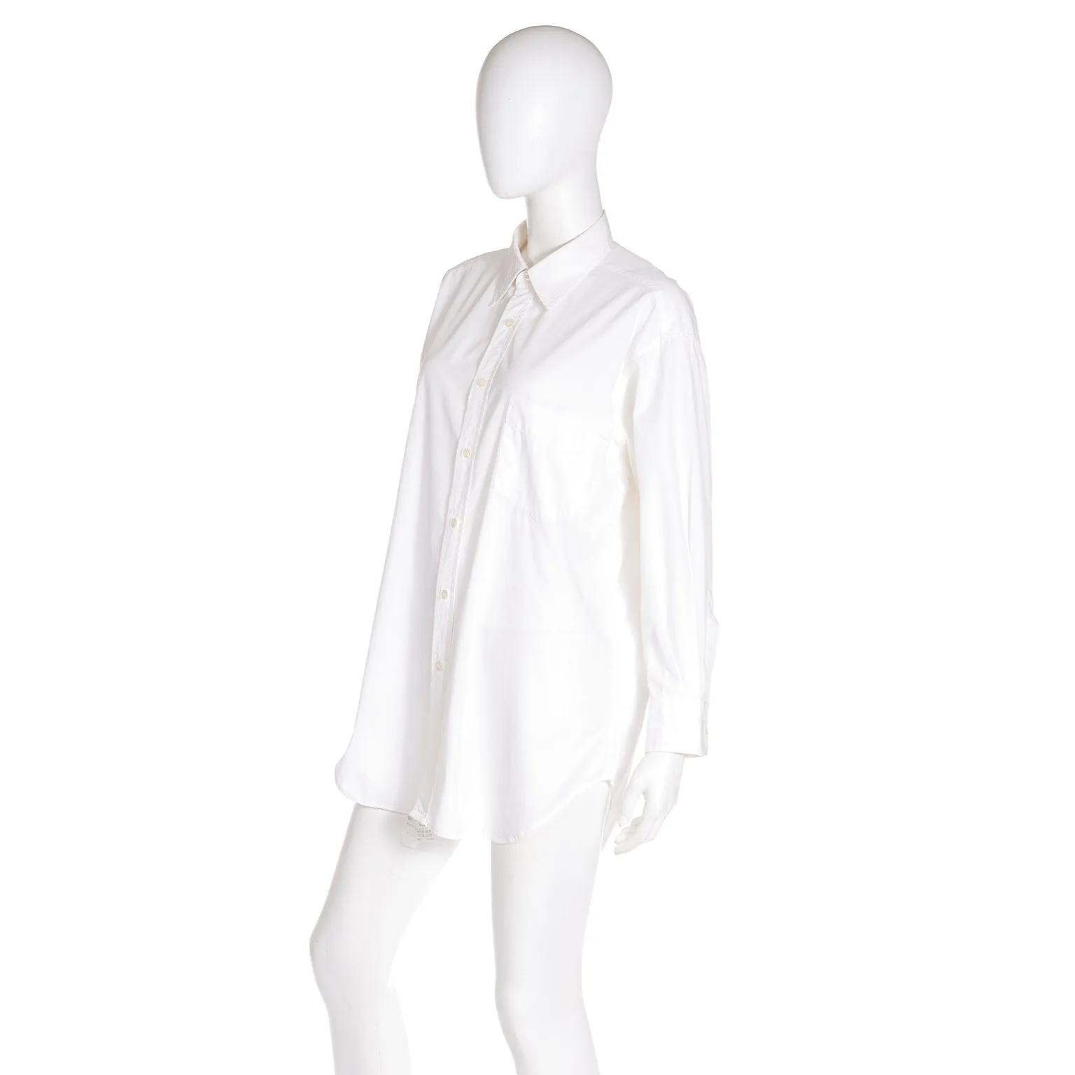 1980s Franco Moschino Whats Life About Button Down White Shirt