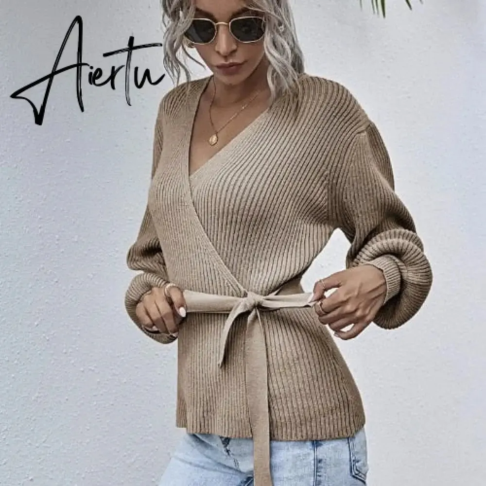 Aiertu Autumn Winter Women Cardigans Warm Knitted Sweater Jacket Pocket Embroidery Fashion Knit Cardigan Coat Lady Loose Sweaters tops