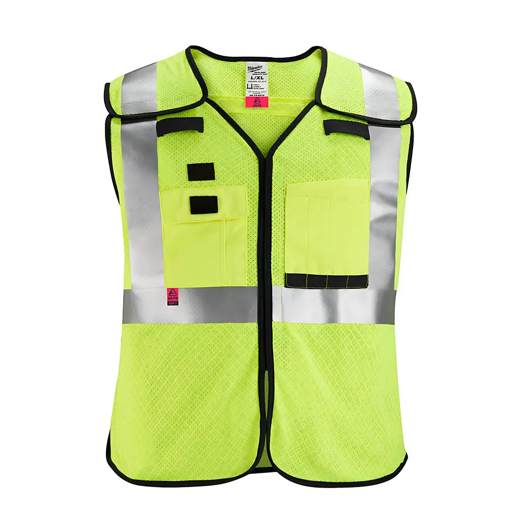 AR/FR Cat. 1 Class 2 Breakaway High Visibility Yellow Mesh Safety Vest - S/M (ANSI/CSA)