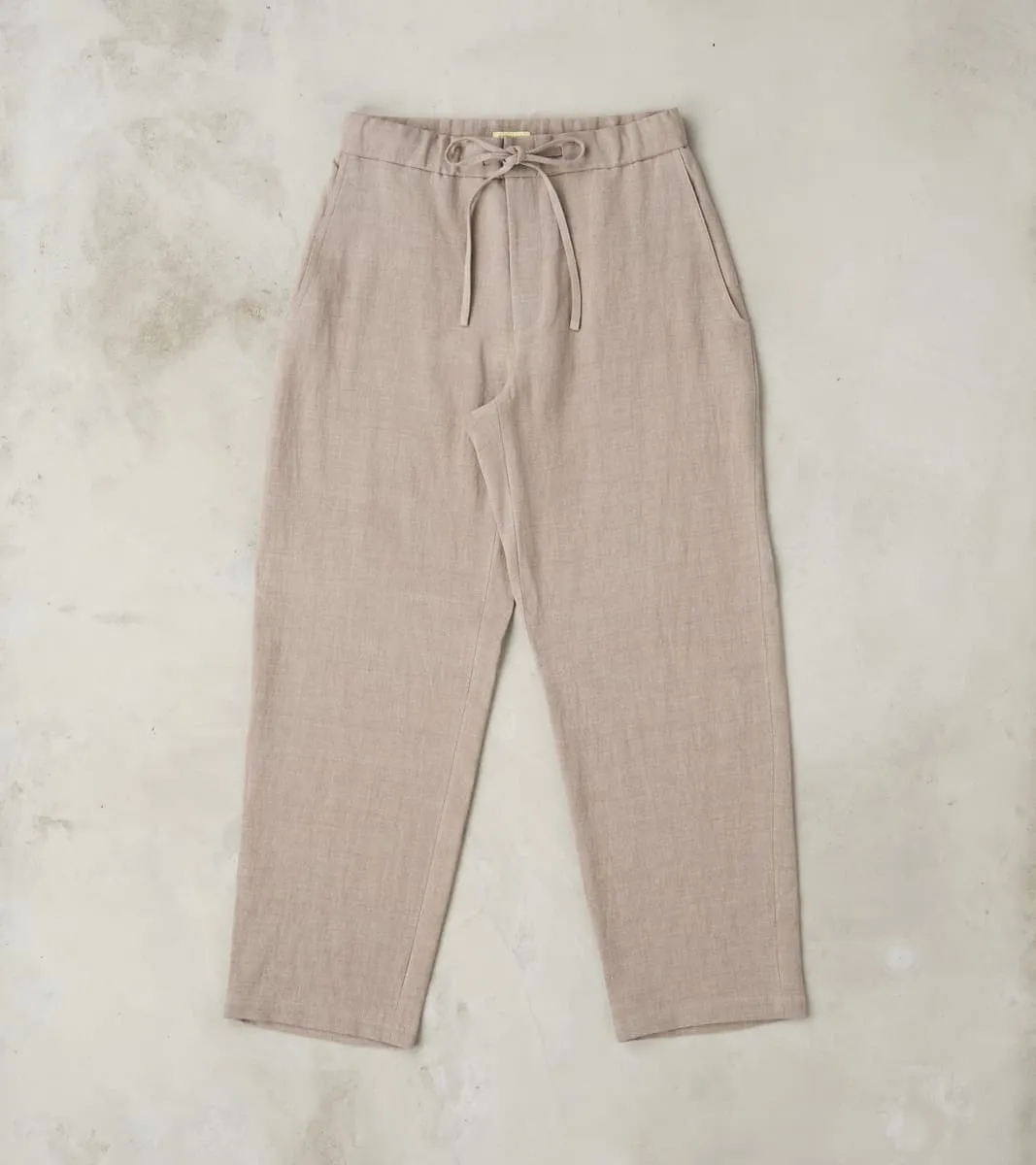 Belgium Linen & Wool Lounge Trouser - Taupe