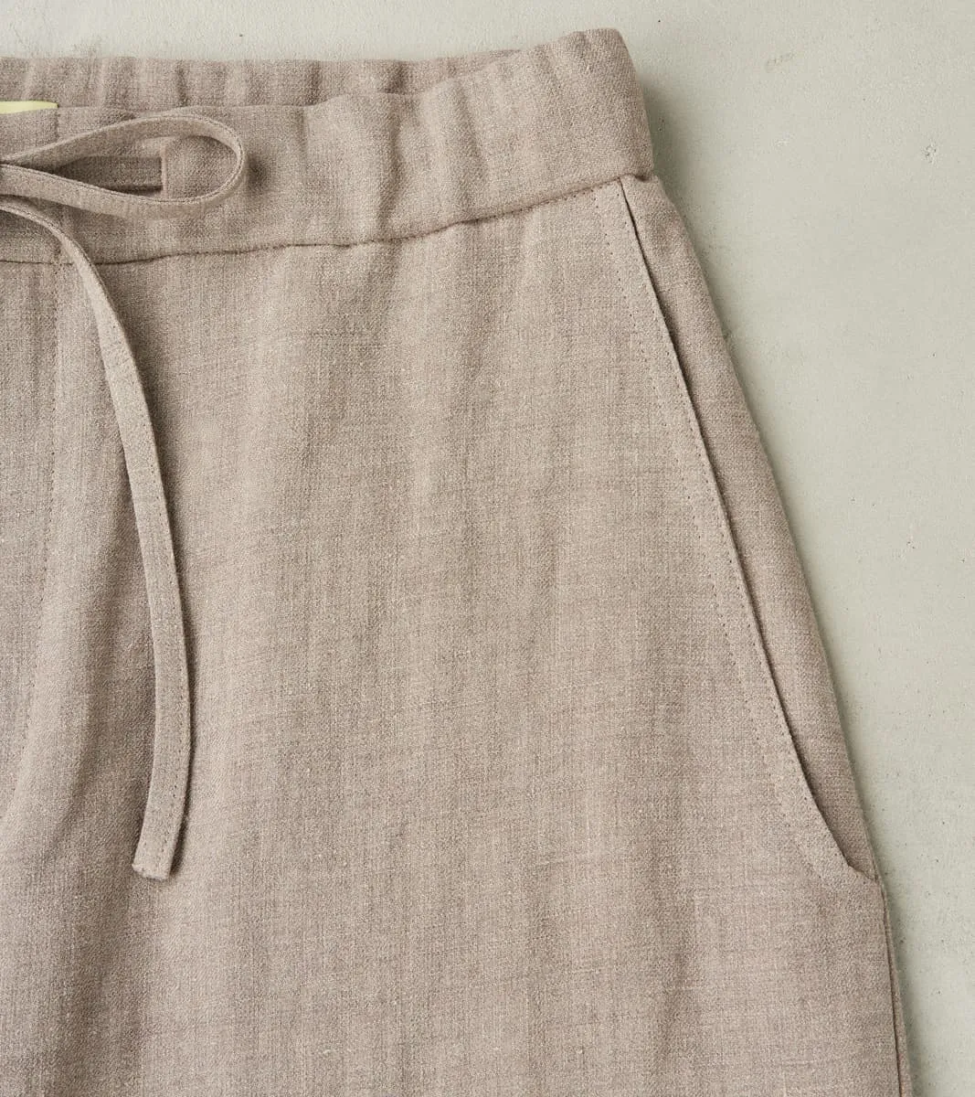 Belgium Linen & Wool Lounge Trouser - Taupe