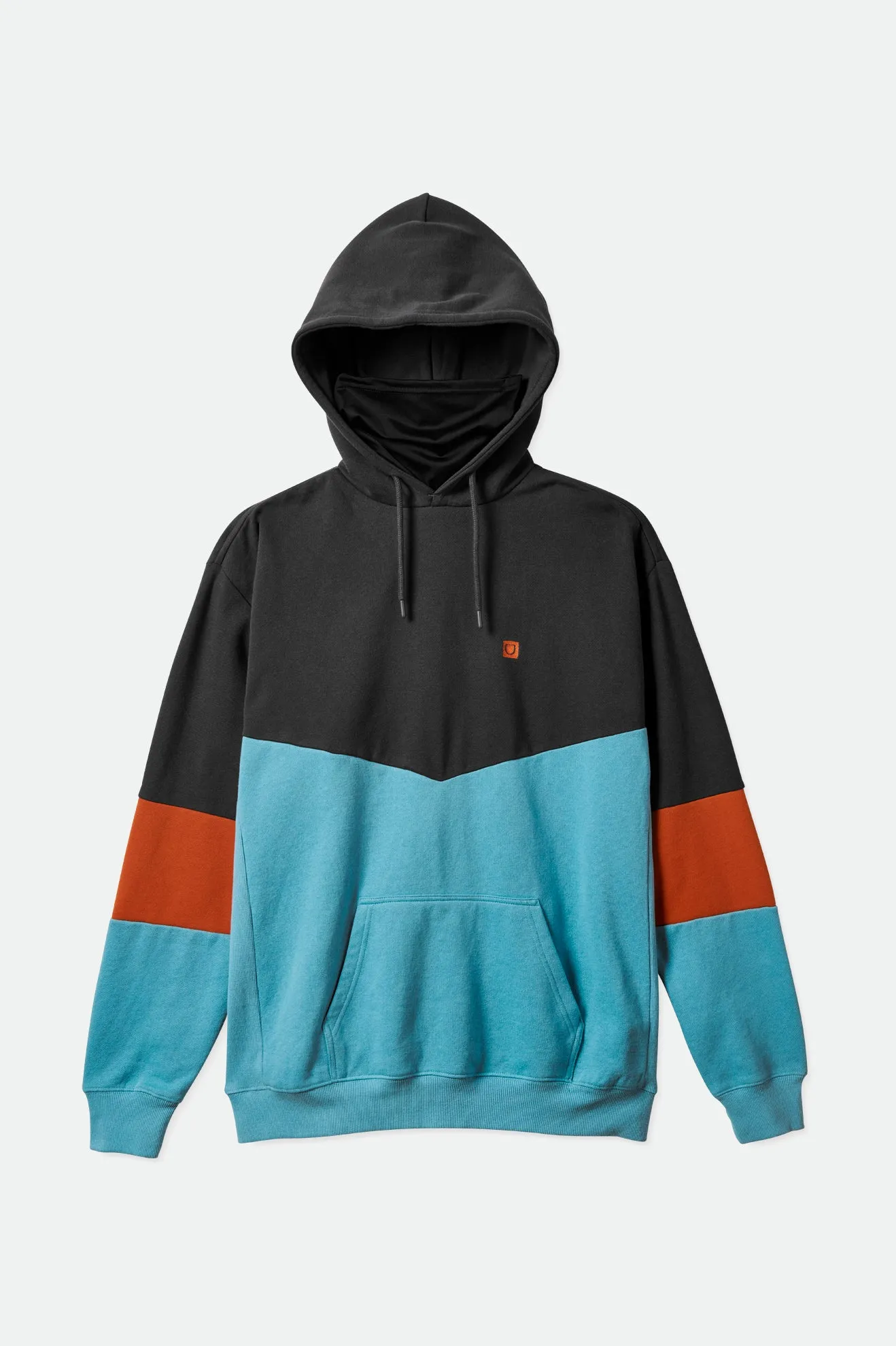 Beta Square Utility Hood - Washed Black/Phoenix Orange/Teal