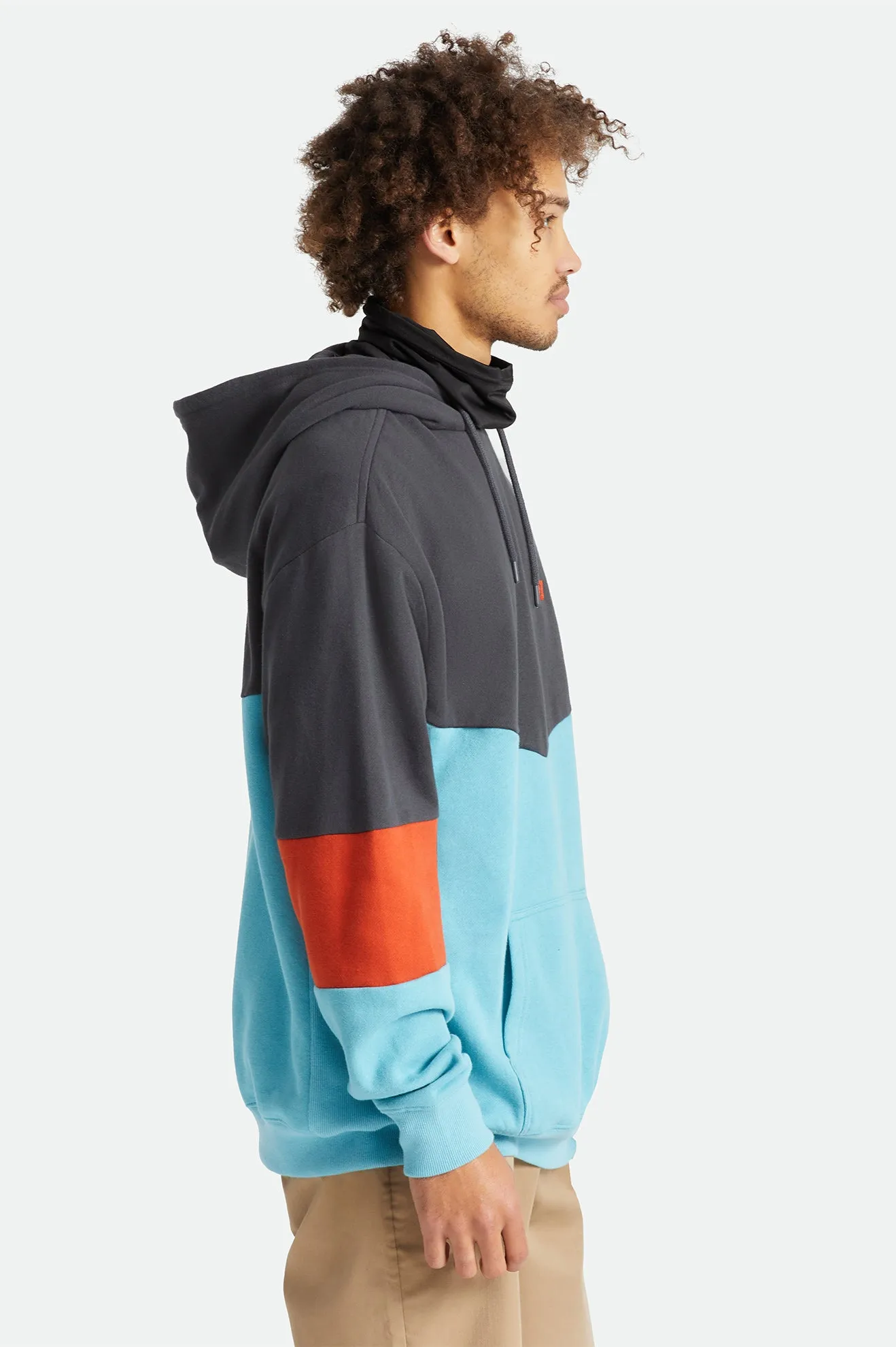 Beta Square Utility Hood - Washed Black/Phoenix Orange/Teal