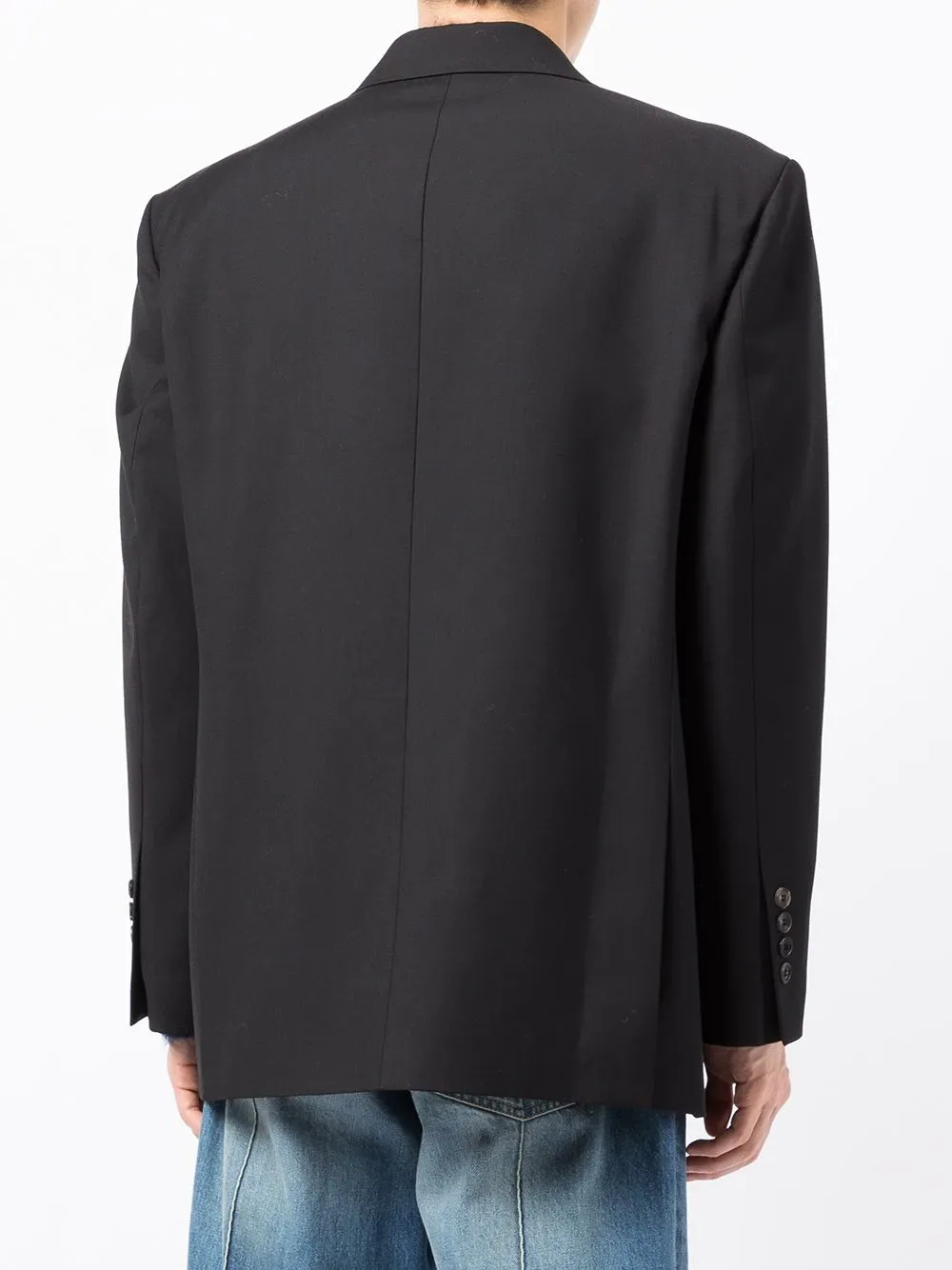 Black Oversized Suit Logo Blazer