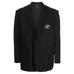 Black Oversized Suit Logo Blazer