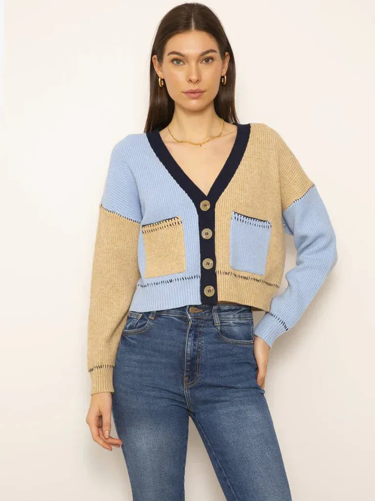 CASEY COLORBLOCK CARDIGAN