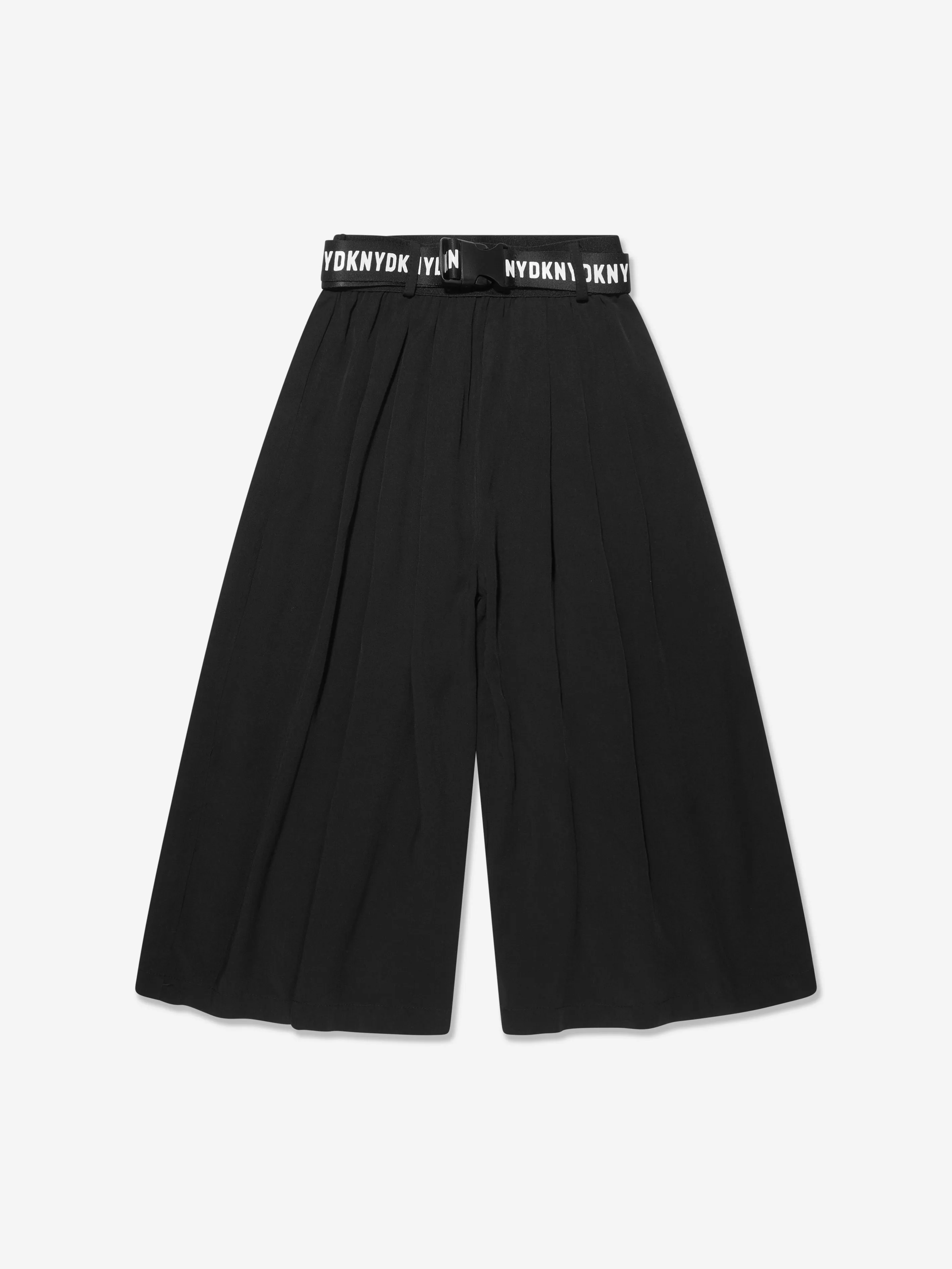 DKNY Girls Pleated Cropped Trousers in Black