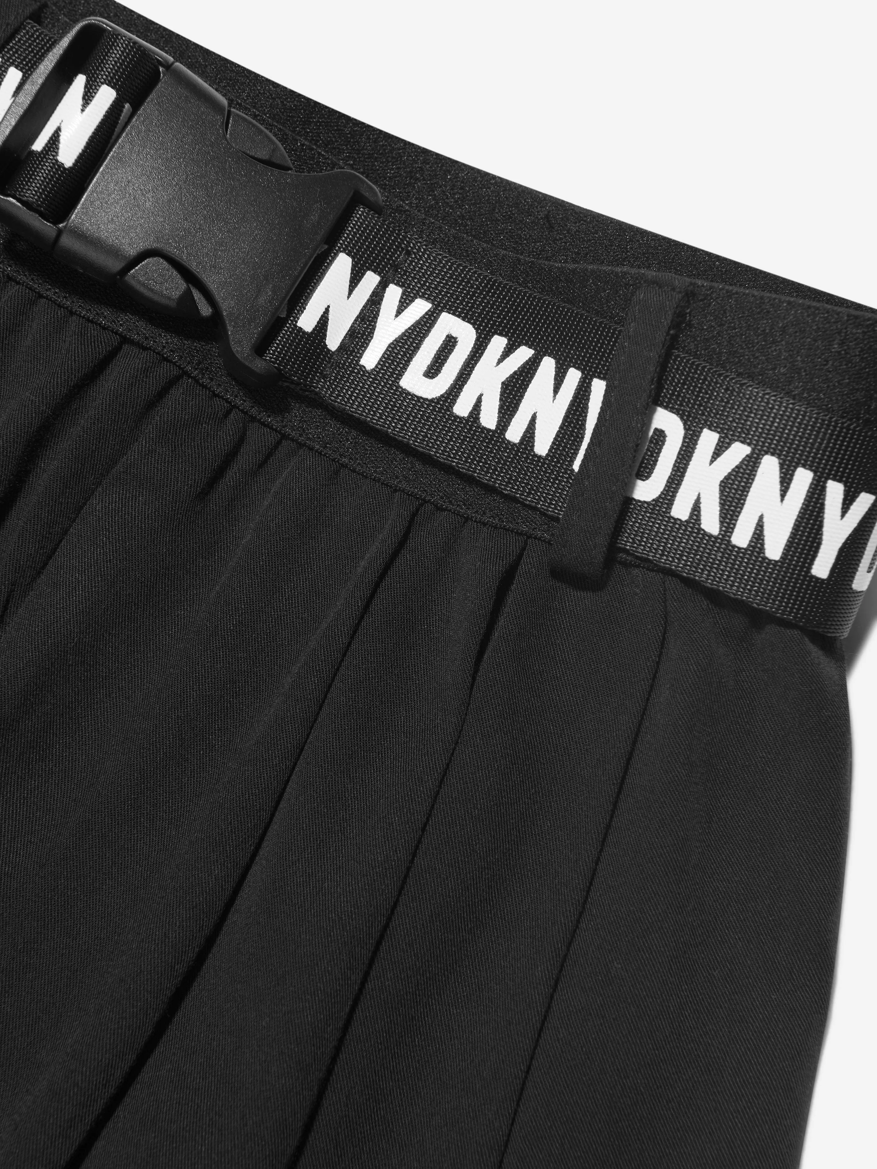 DKNY Girls Pleated Cropped Trousers in Black