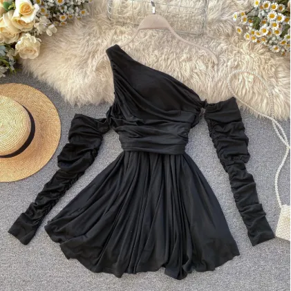 Elegant Empire Waist Off Shoulder Dress  S540