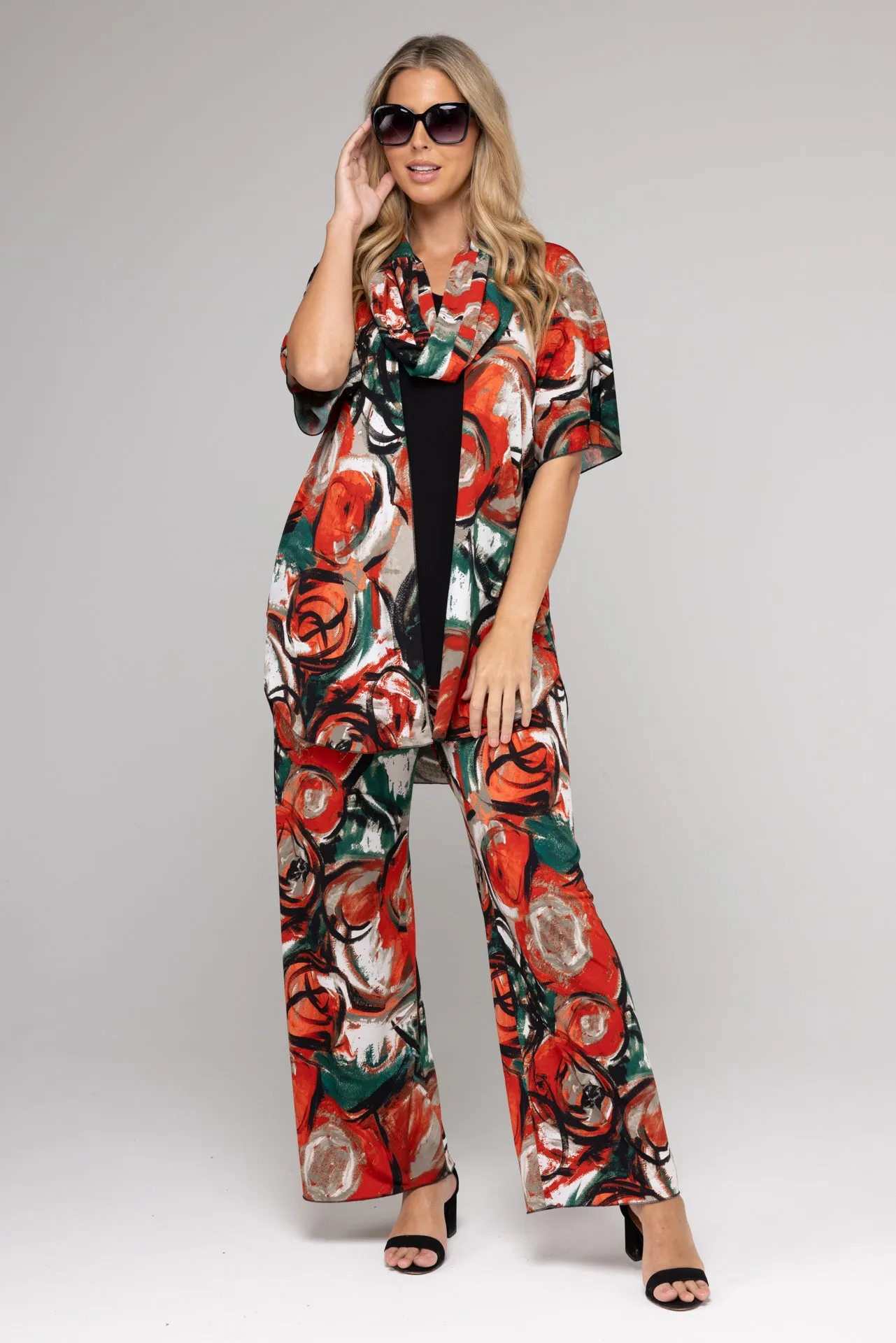 Fire Wide Leg Jersey Palazzo Pants