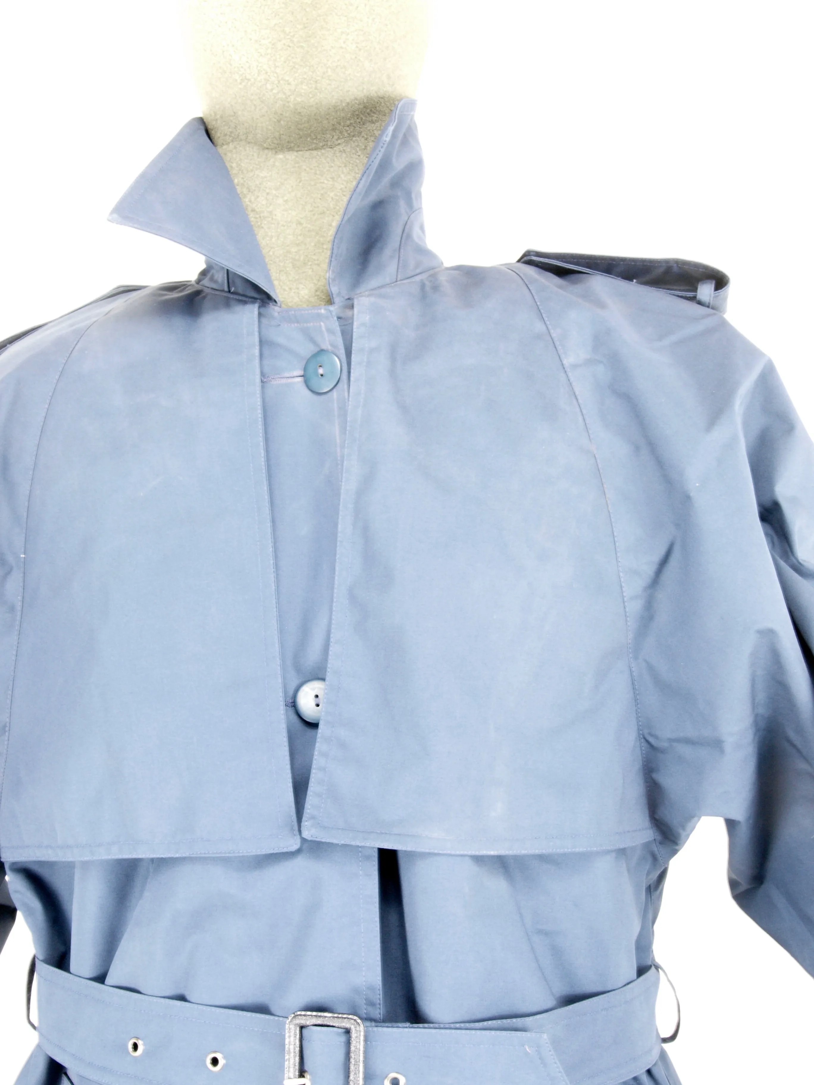 French Military Police Blue Rain Coat - Ladies - Unissued