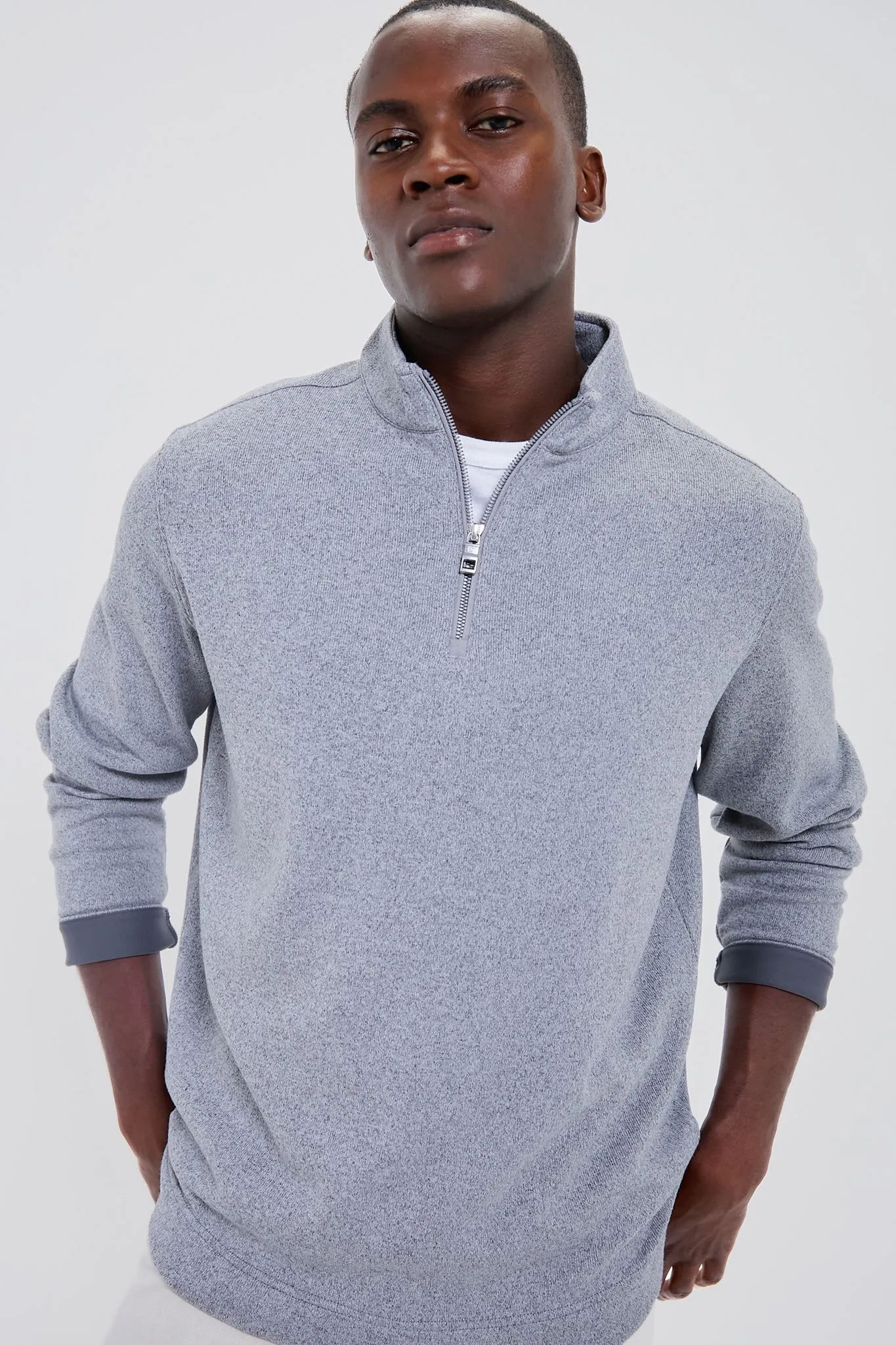 Gale Gray Crown Sweater Fleece Quarter-Zip