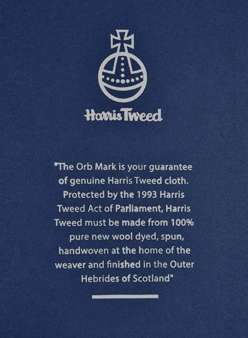 Harris Tweed Dark Blue Herringbone Highland Trousers