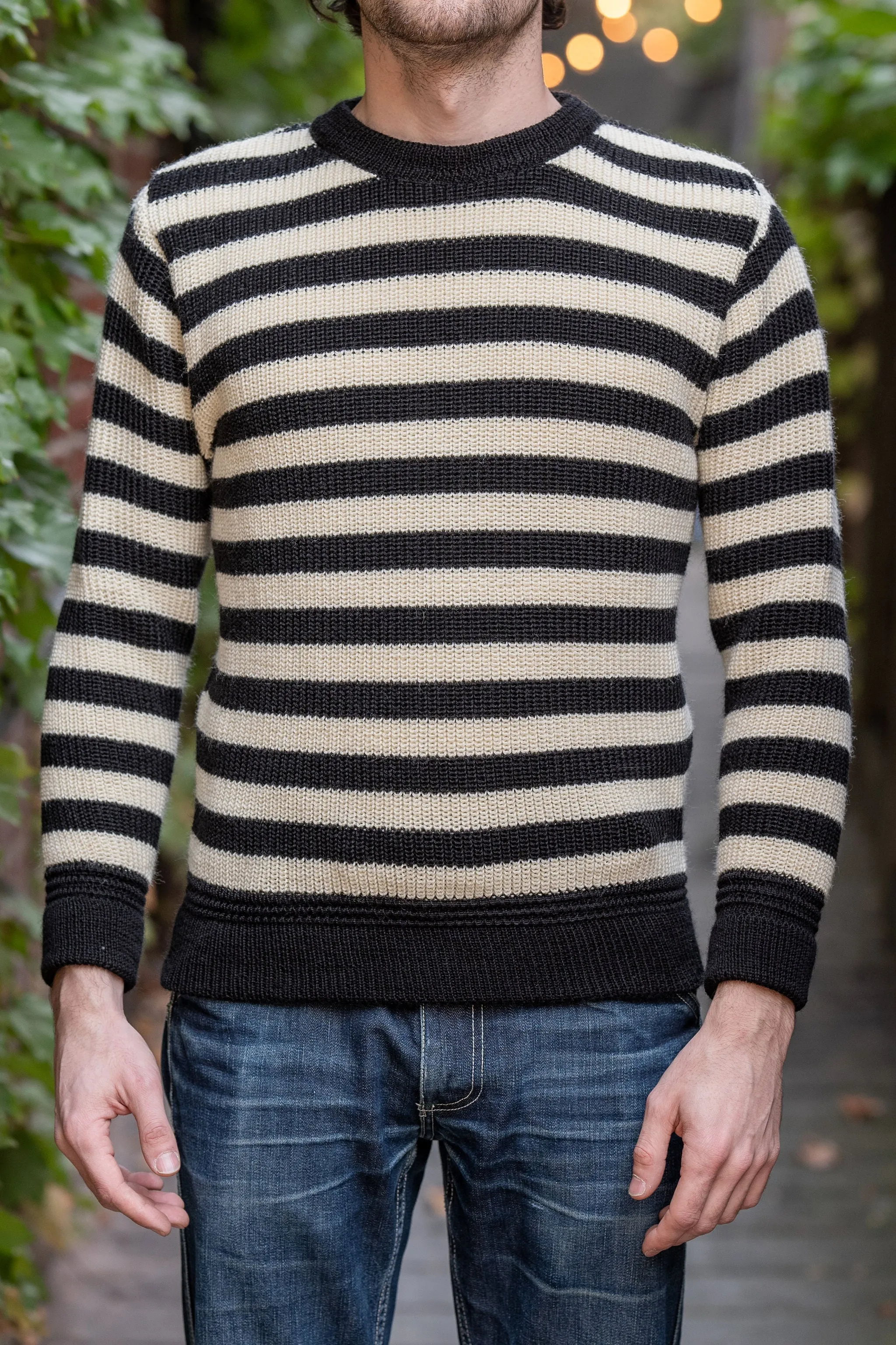 Heimat Textil Signal Sweater - Black/Seashell