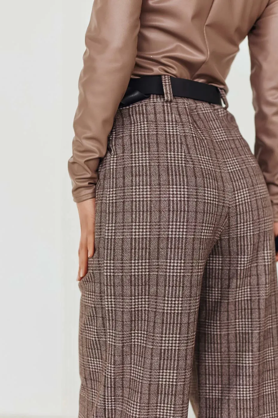 High Waist Palazzo Pants Brown Stylish Pants