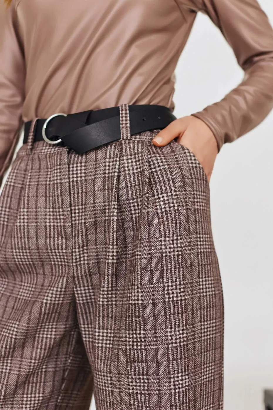 High Waist Palazzo Pants Brown Stylish Pants