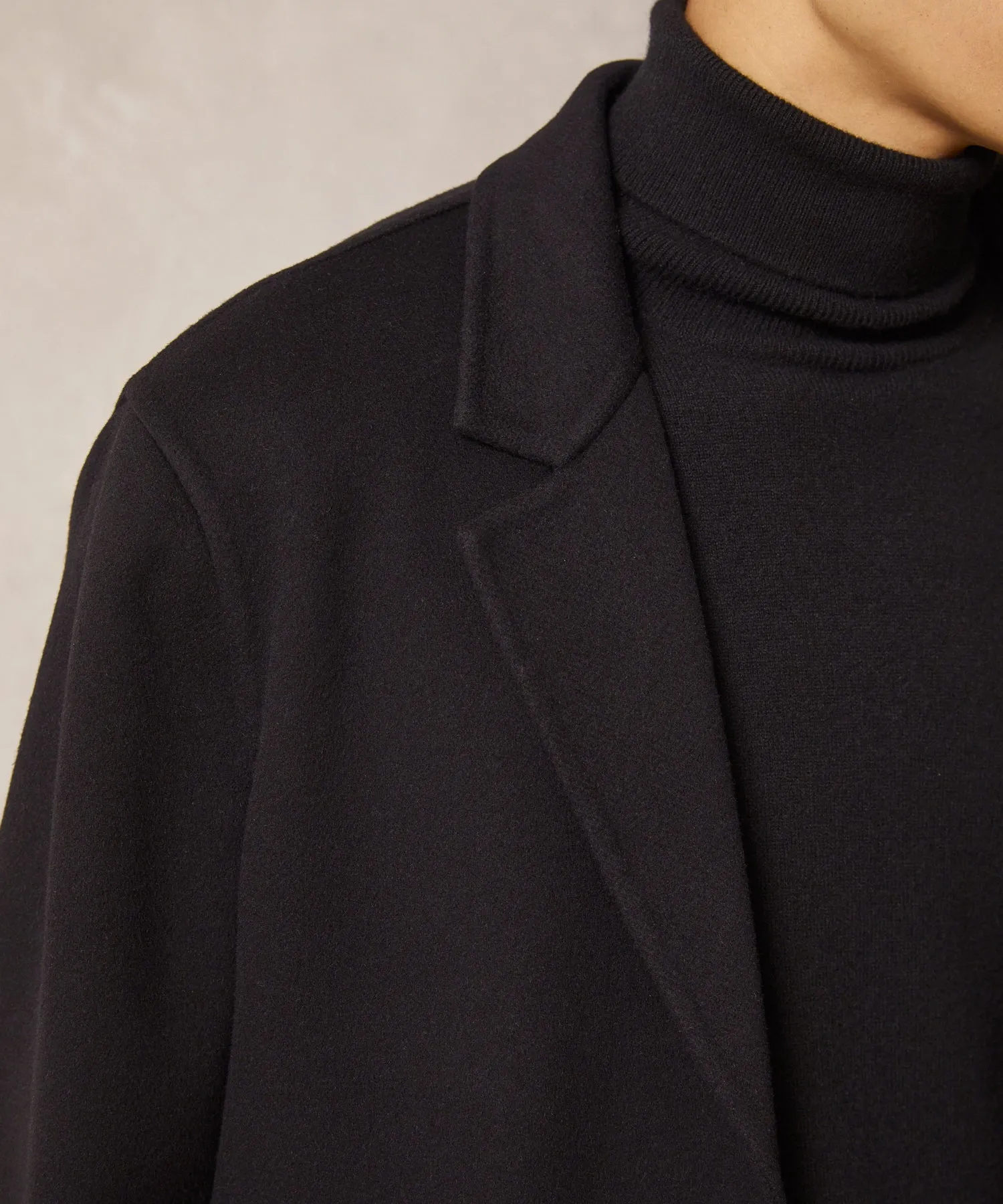 Italian Cashmere Topcoat in Black