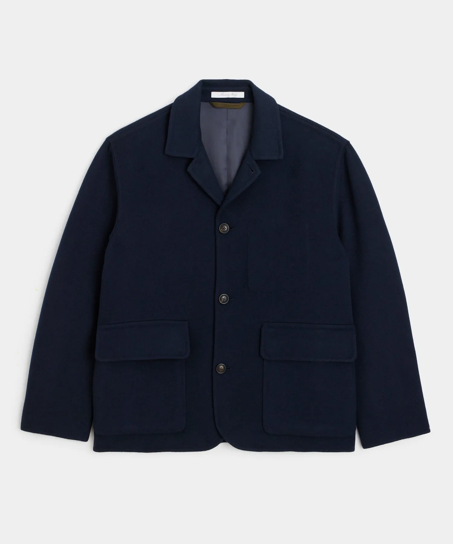 Italian Cashmere Walking Jacket in Navy