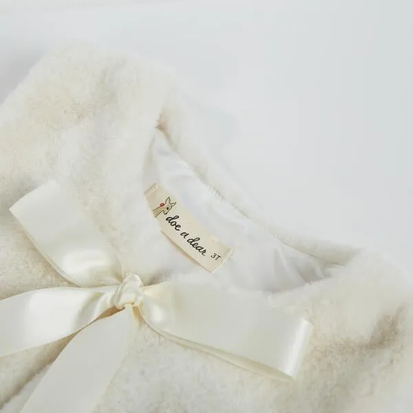 Ivory Fur Ribbon Vest