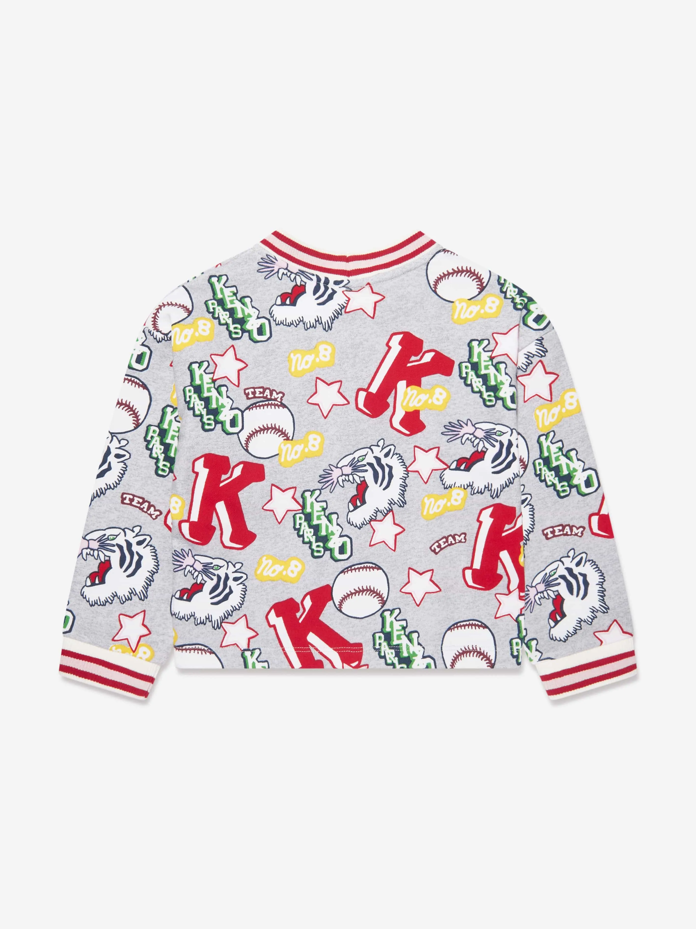 KENZO Girls Kenzo Club Cardigan in Grey