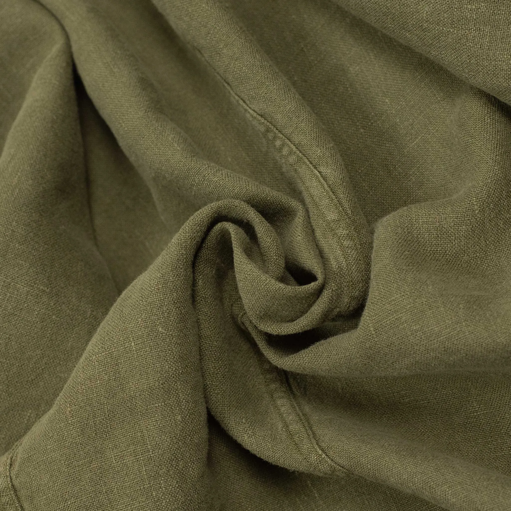 Labura unlined chore jacket in olive washed linen (restock)