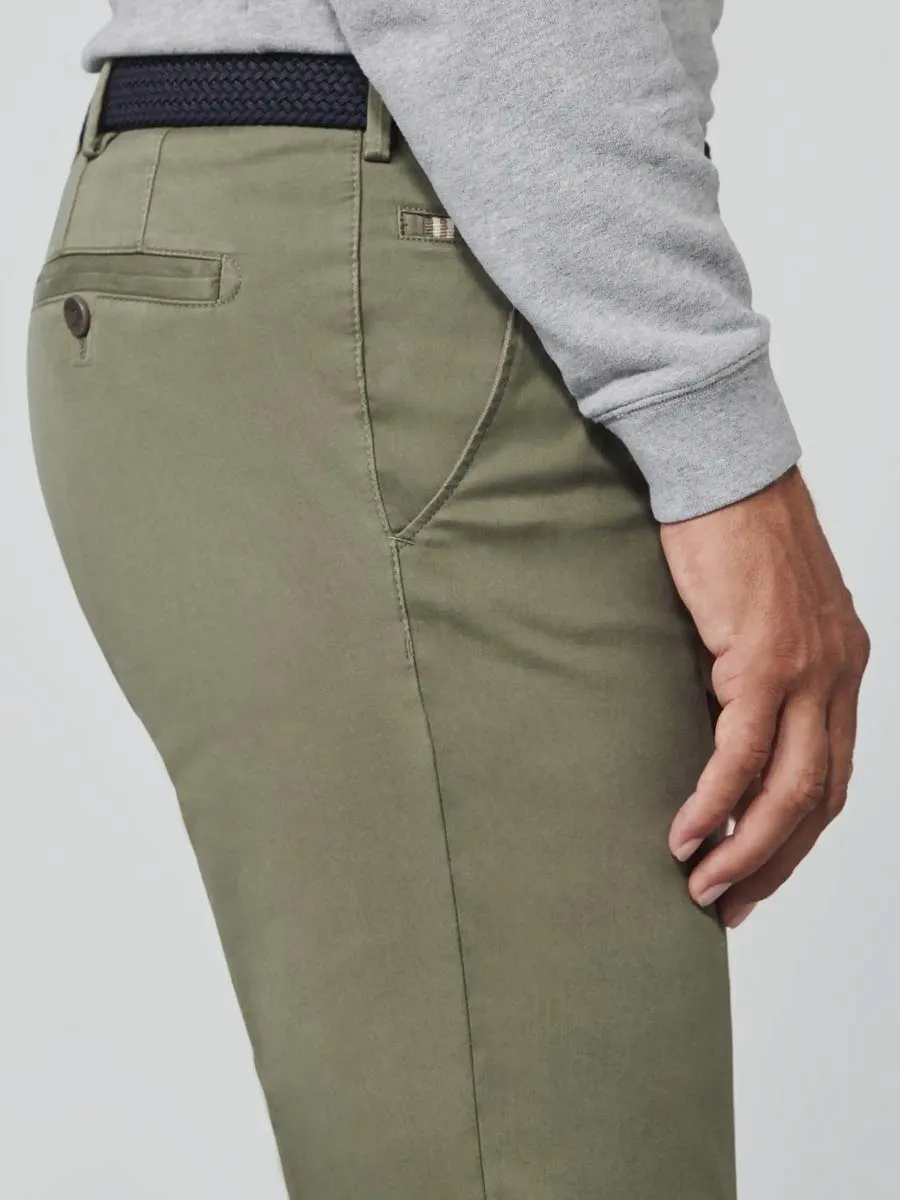 MEYER Roma Trousers - 3001 Light-Weight Cotton Chinos - Olive