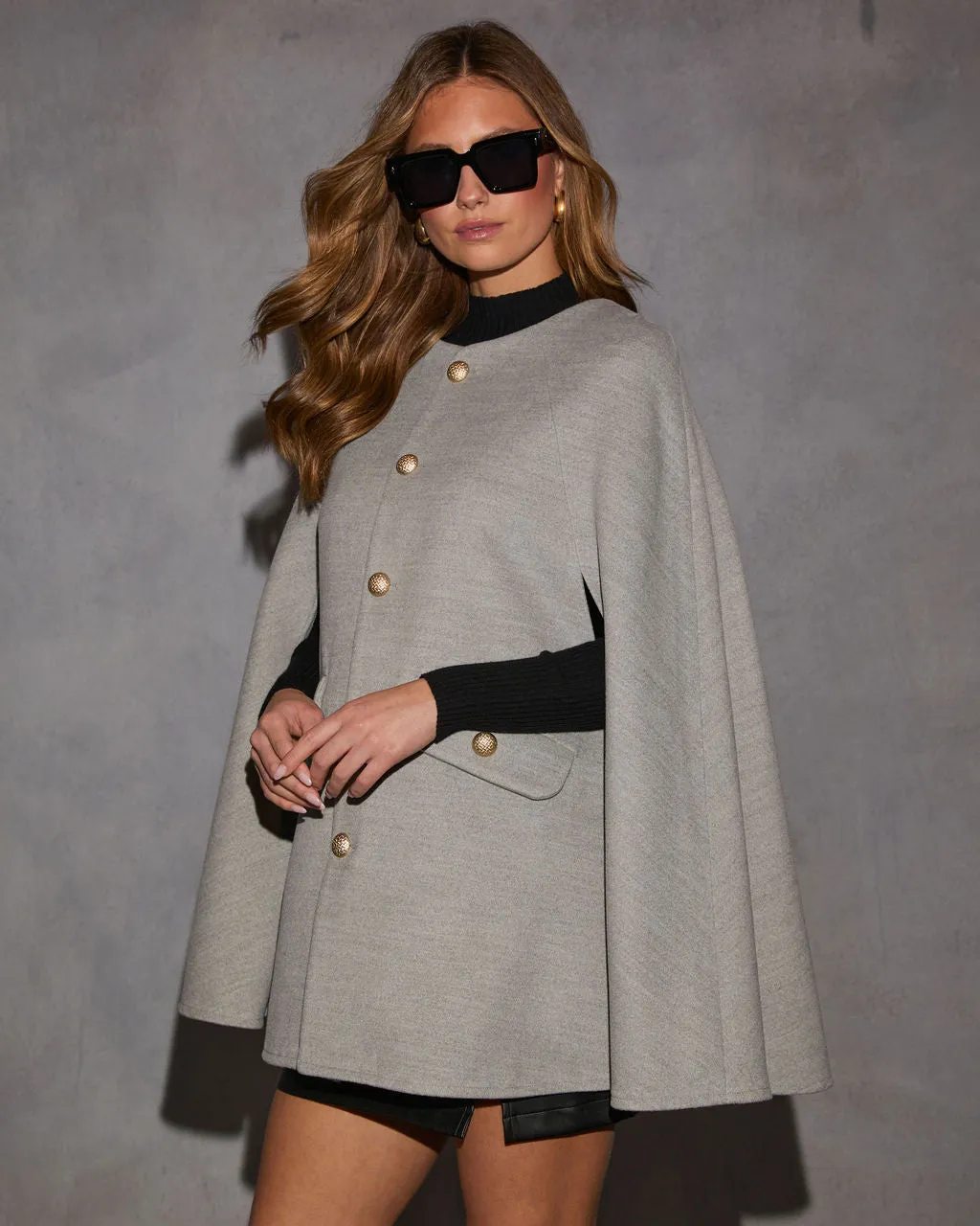 Midnight Moon Cape Sleeve Coat