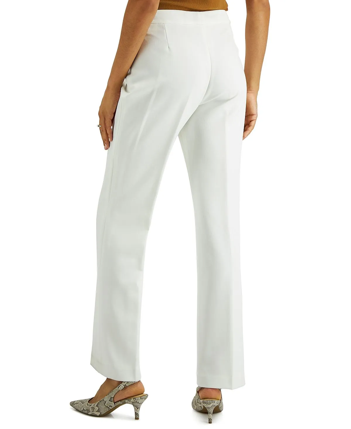 Modern Kasper straight classic crepe trousers, multi