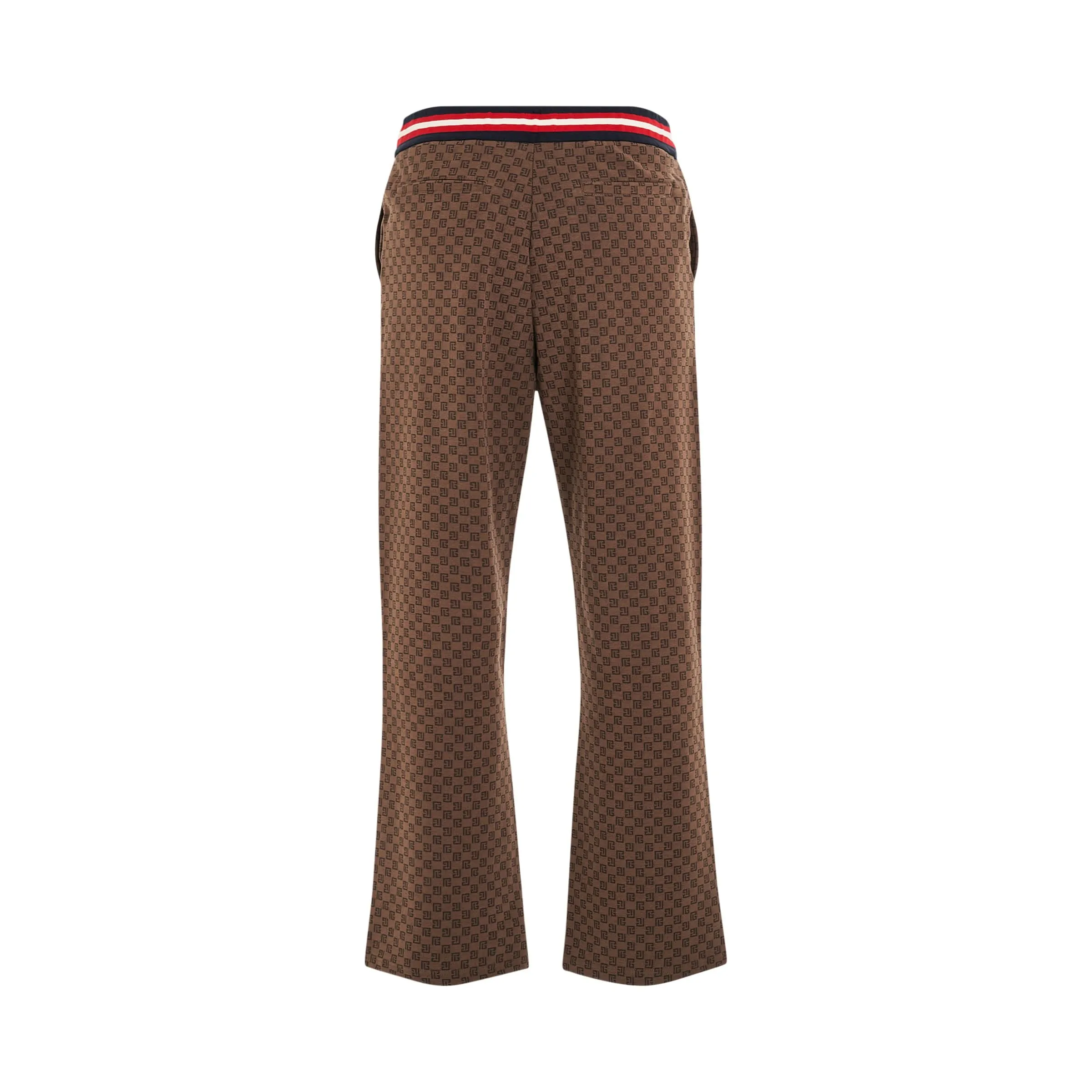 Monogram Jacquard Pyjama Pants in Brown