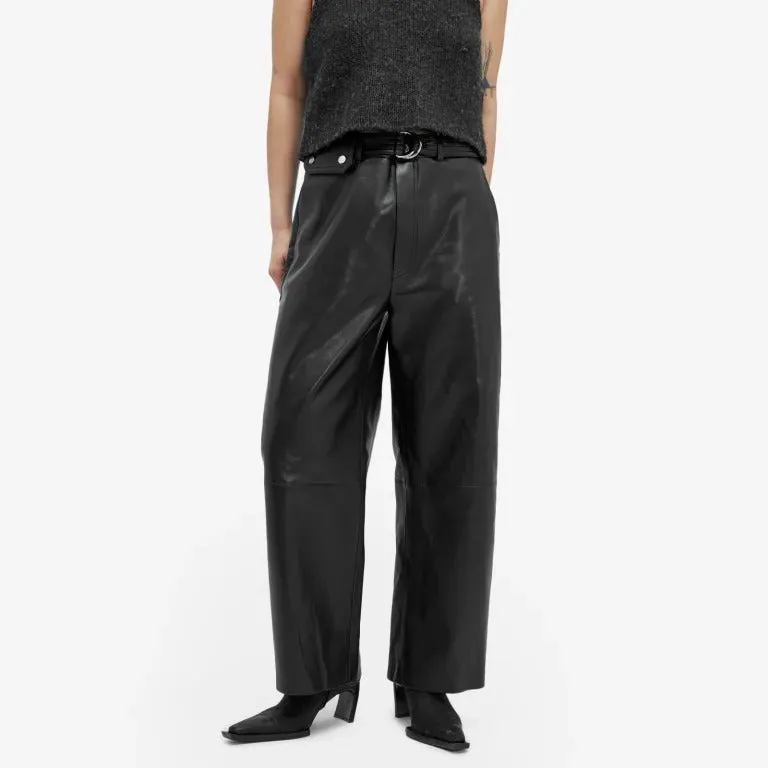 Nanushka Sanna Leather Look Pants, black