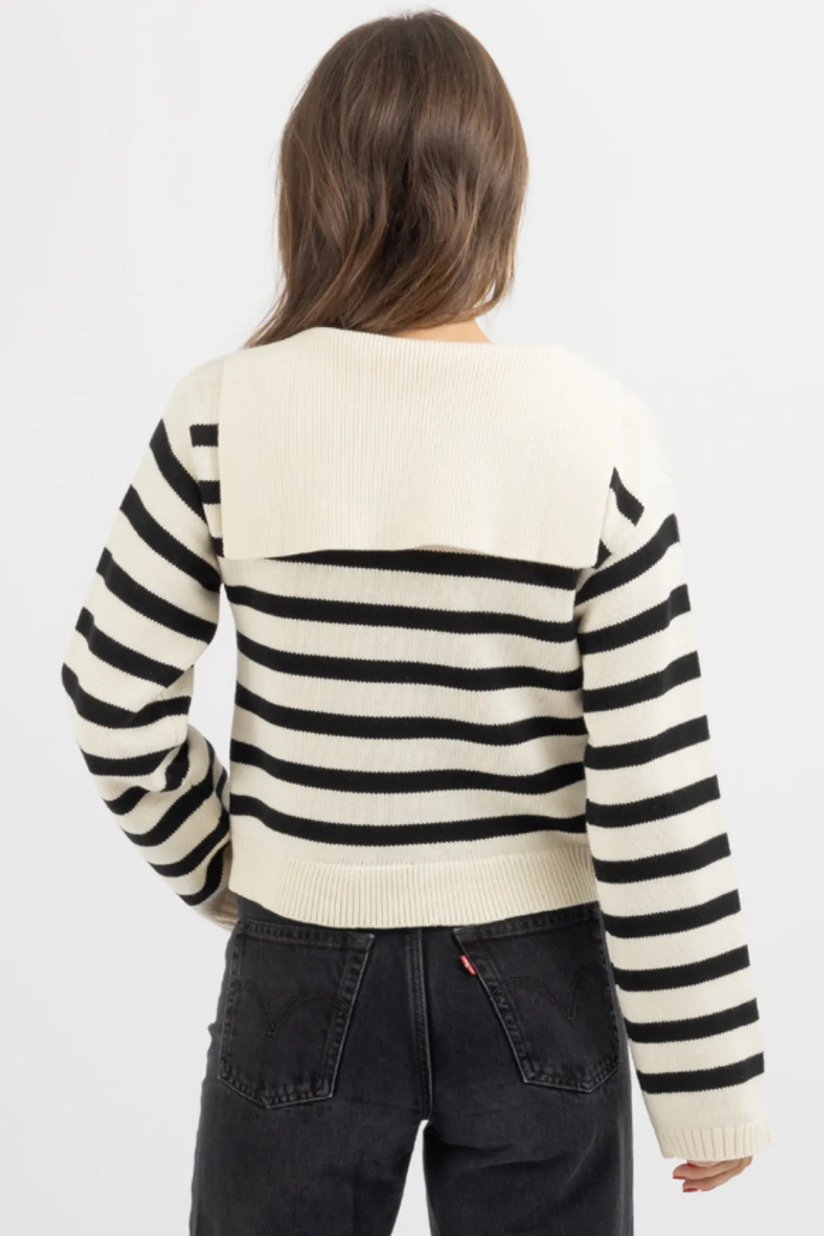 OUT EAST LACE-UP SWEATER