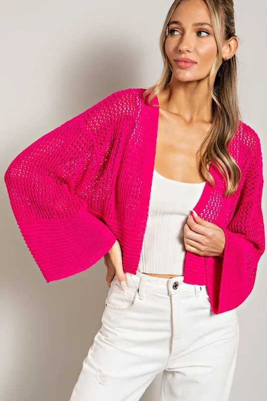 PSL EYELET KNIT CARDIGAN