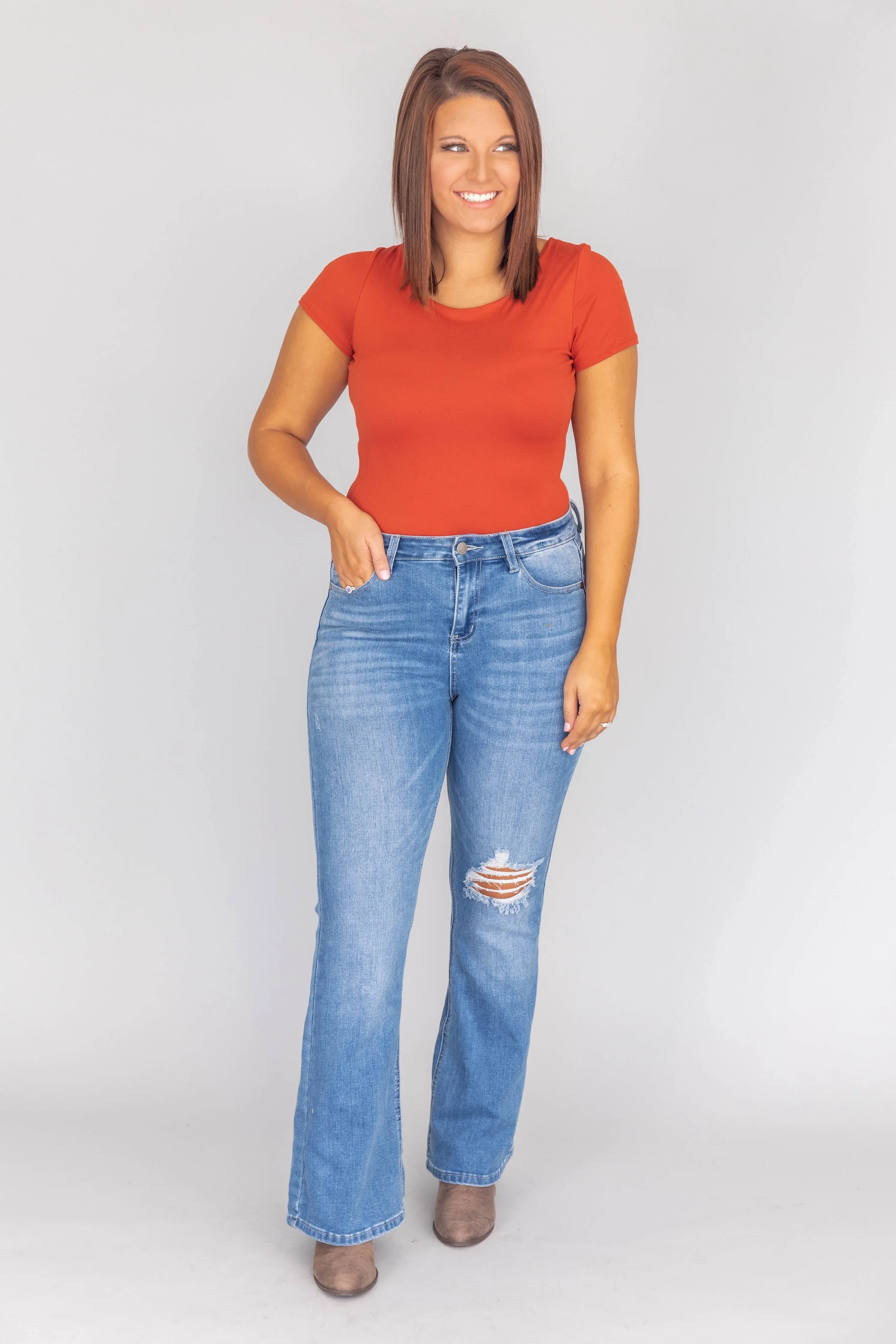 Reagan Medium Wash Flare Jeans FINAL SALE