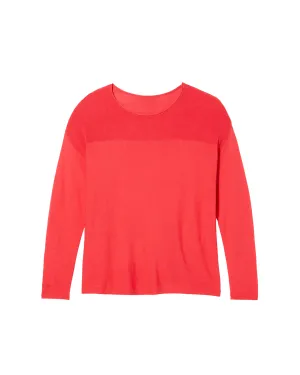 Rosabel Long Sleeve Textured Pullover Sweater | Pink