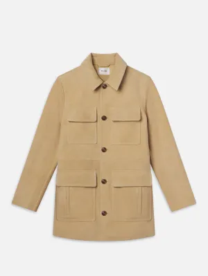 Suede Safari Jacket -- Sand