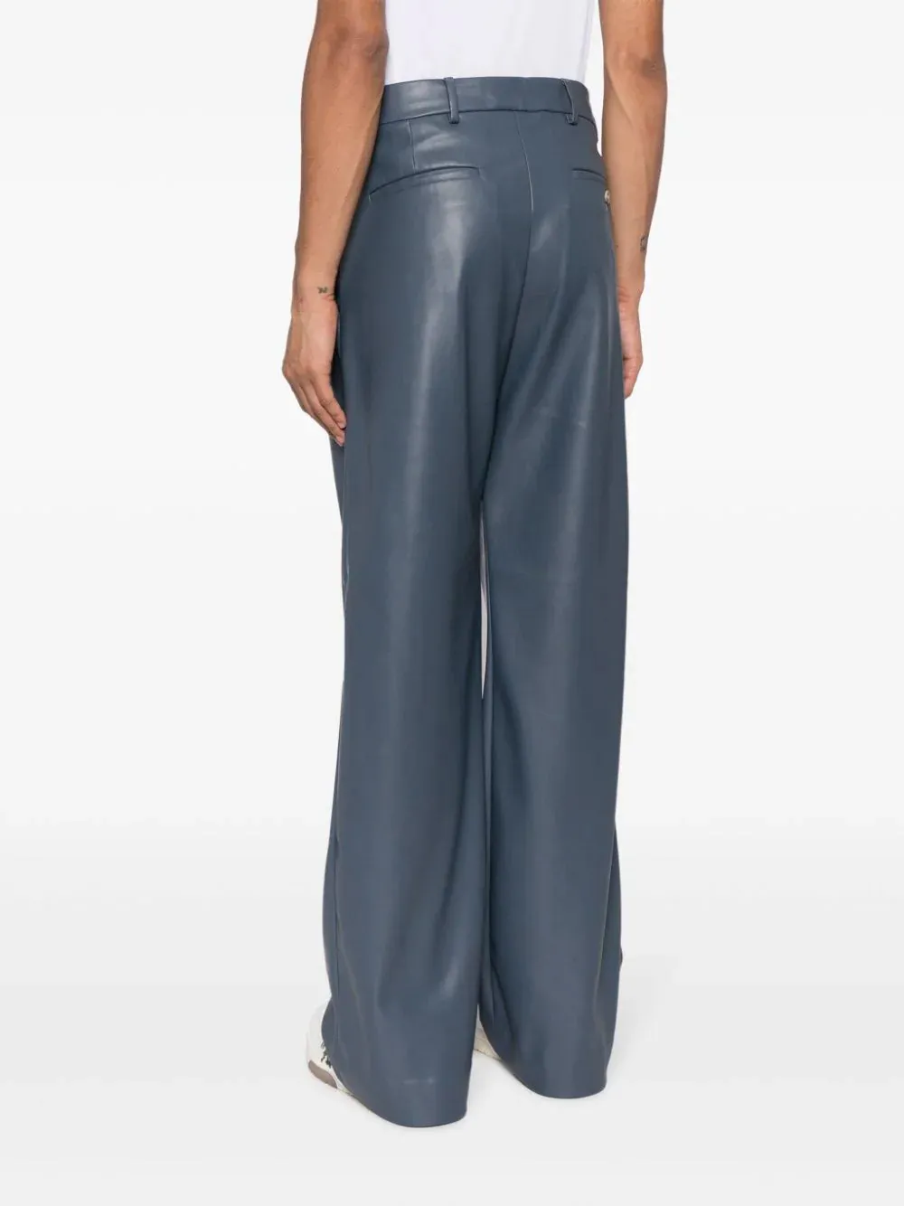 Vegan Pleat Trousers