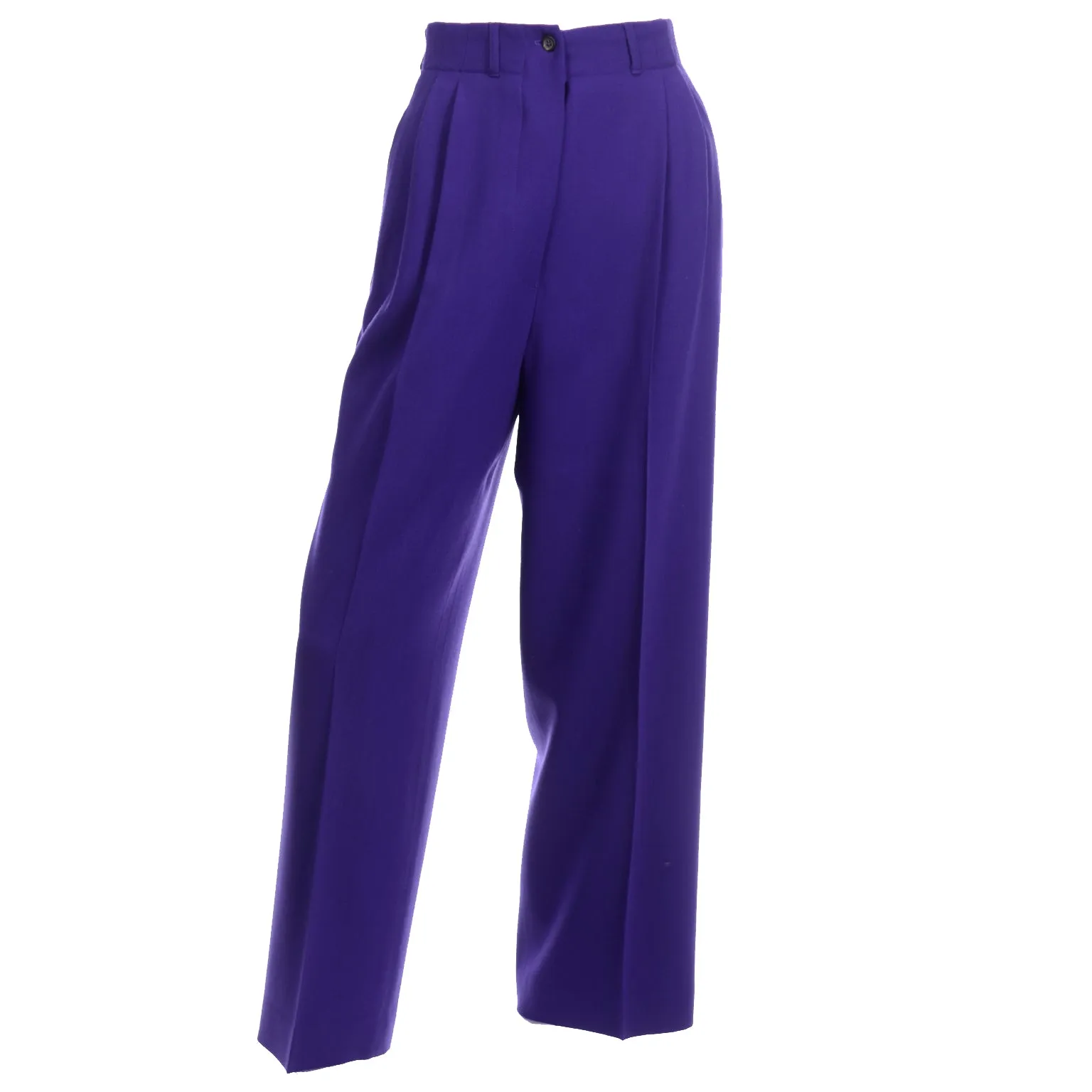 Vintage Calvin Klein Trousers Deep Purple High Waist Pants