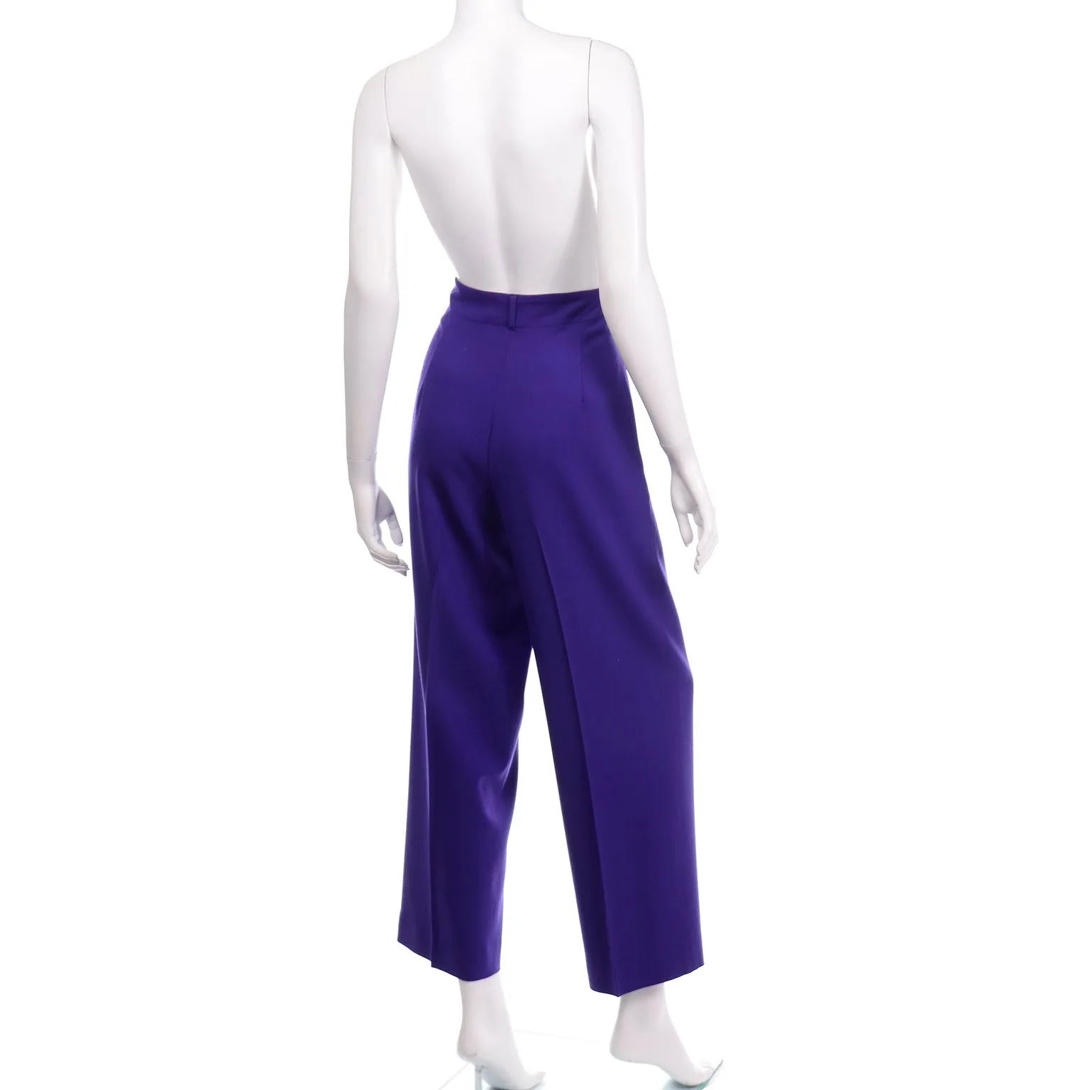 Vintage Calvin Klein Trousers Deep Purple High Waist Pants