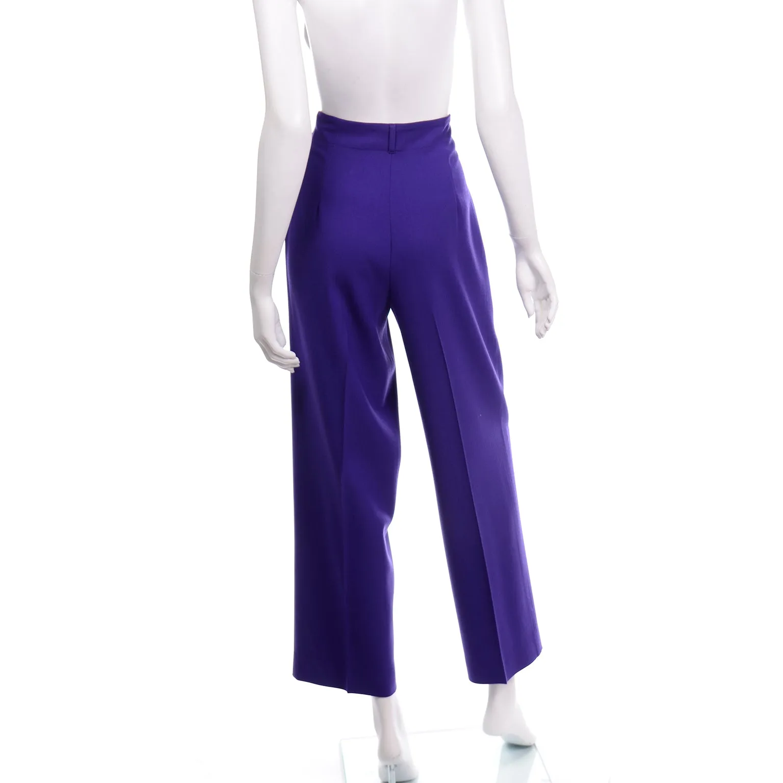 Vintage Calvin Klein Trousers Deep Purple High Waist Pants