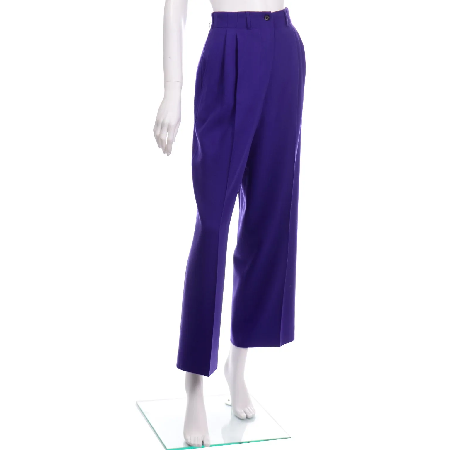 Vintage Calvin Klein Trousers Deep Purple High Waist Pants