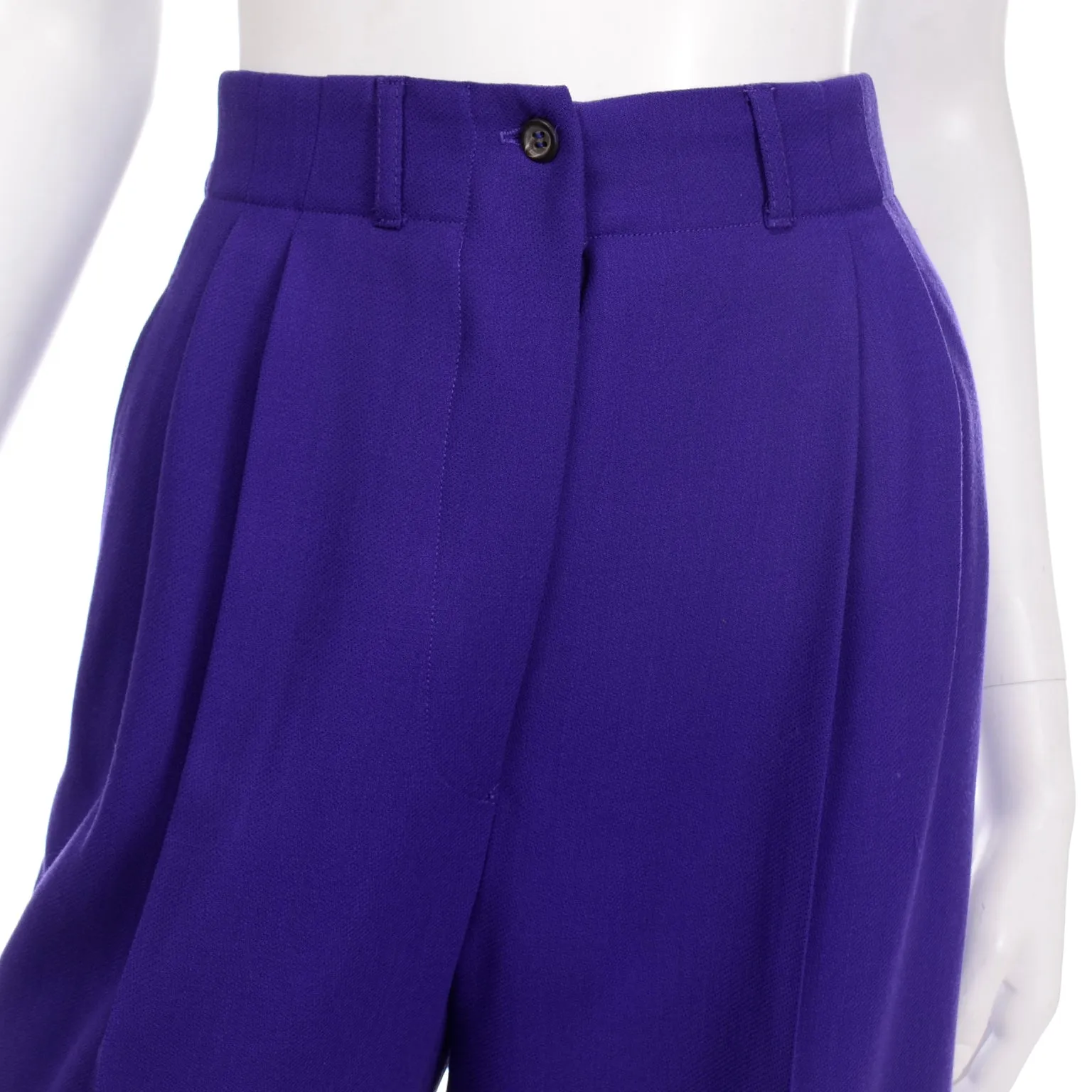 Vintage Calvin Klein Trousers Deep Purple High Waist Pants