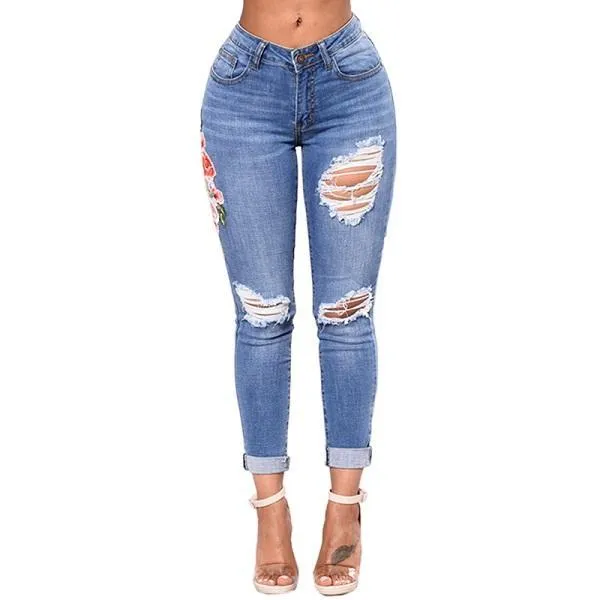 Women Pants Denim Jeans - Stylish Cotton Trousers for Women