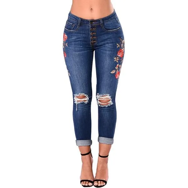 Women Pants Denim Jeans - Stylish Cotton Trousers for Women