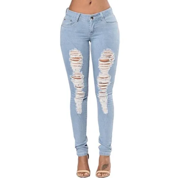 Women Pants Denim Jeans - Stylish Cotton Trousers for Women