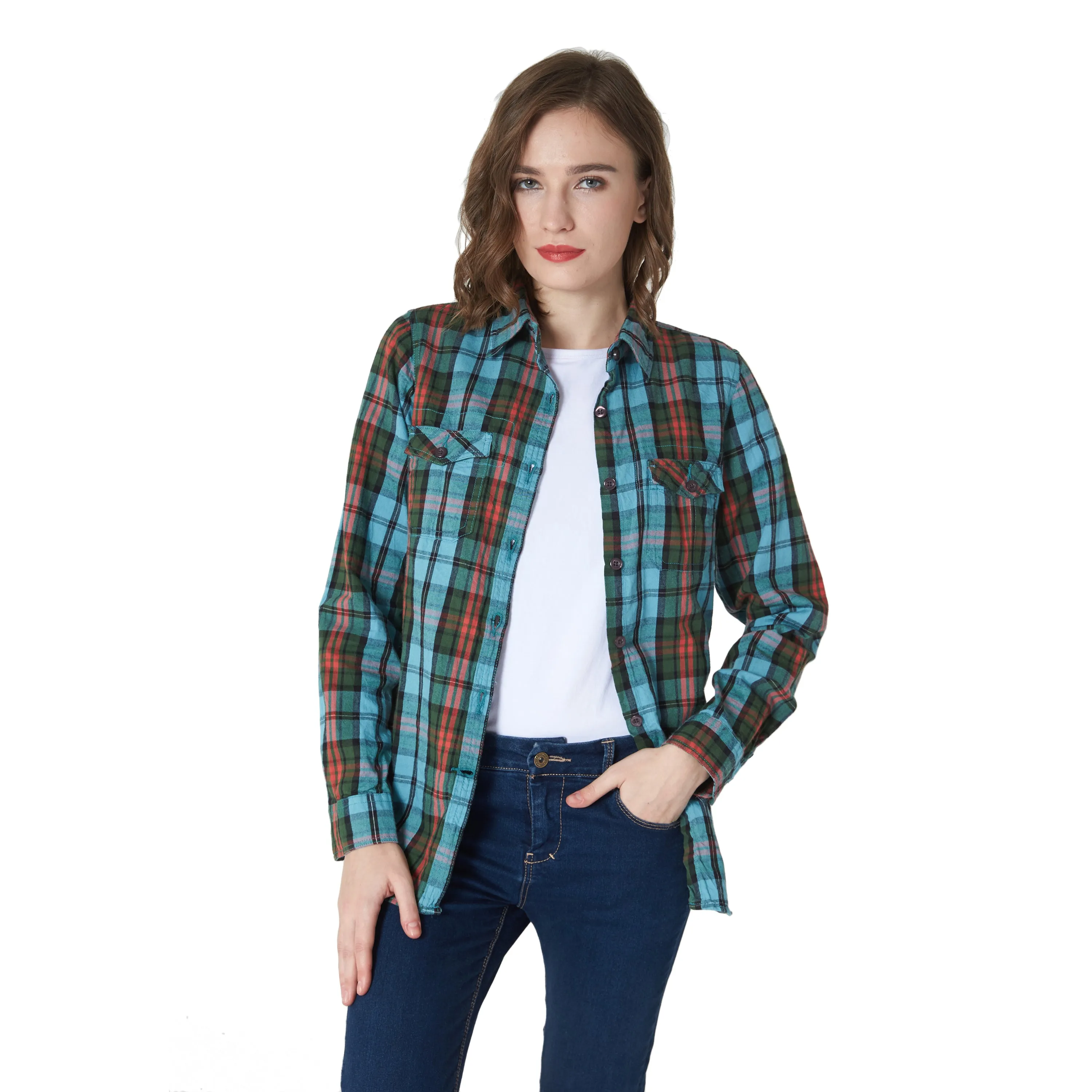 Womens Flannel Cotton Shirt